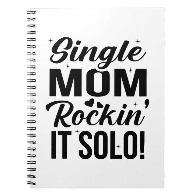 Caderno Espiral Solteiro Mãe Rockin It Solo (Frente)