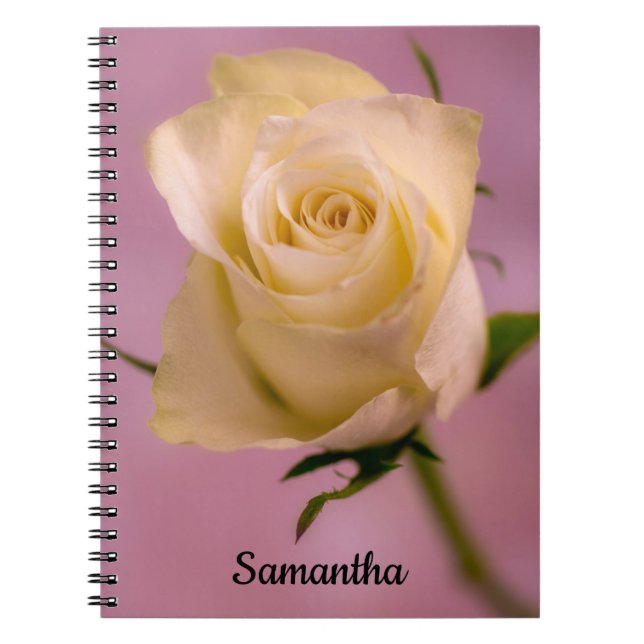 Caderno Espiral Solteiro White Rose Spiral notebook (Frente)