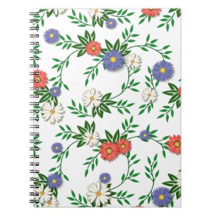 Caderno Espiral Solteiros Botões Diários de jardinagem