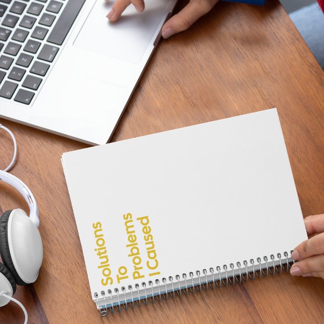 Caderno Espiral Soluções para problemas que causei (Criador carregado)