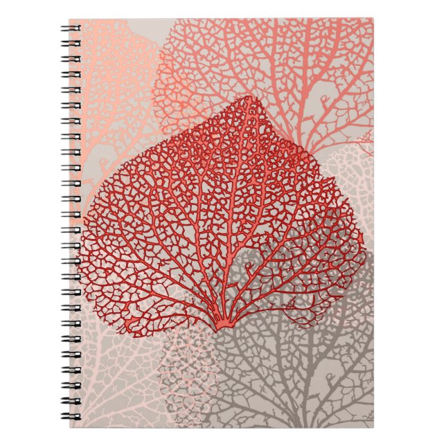 Caderno Espiral Sombra Coral (Frente)