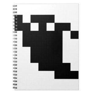 Caderno Espiral Sombra fantasma de pixel de 8 bits