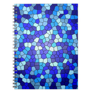 Caderno Espiral Sombras de Vidro Azul Obtido por Shirley Taylor