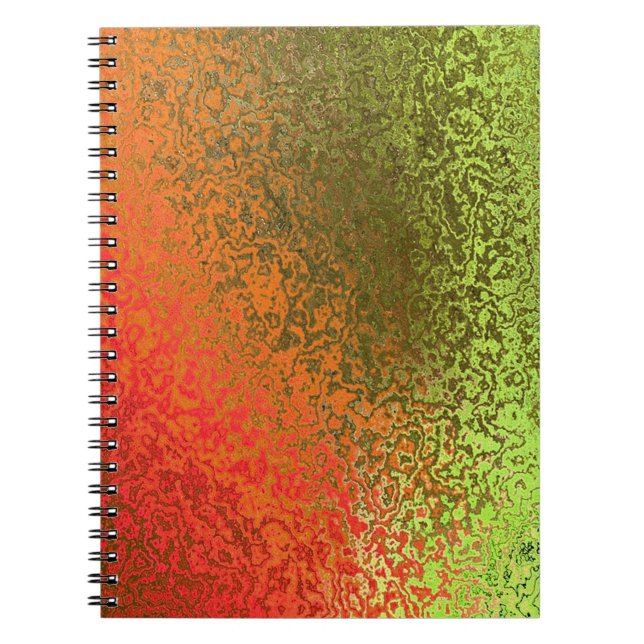 Caderno Espiral Sombras do Binder Espiral Laranja e Verde (Frente)