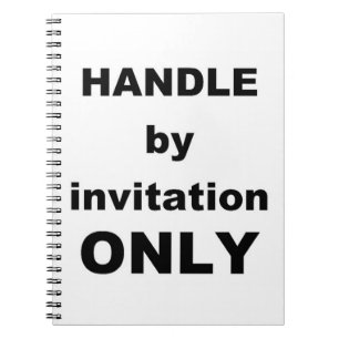 Caderno Espiral Somente convite HANDLE