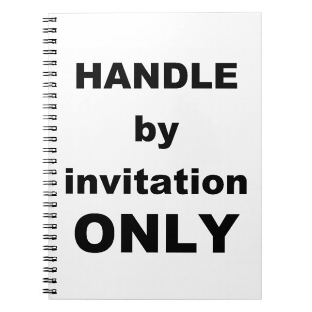 Caderno Espiral Somente convite HANDLE (Frente)