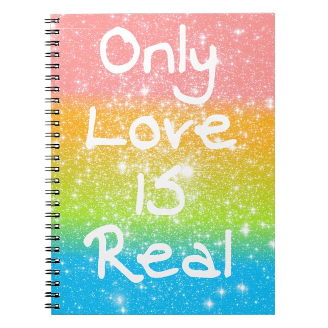 Caderno Espiral Somente o amor é real (Frente)