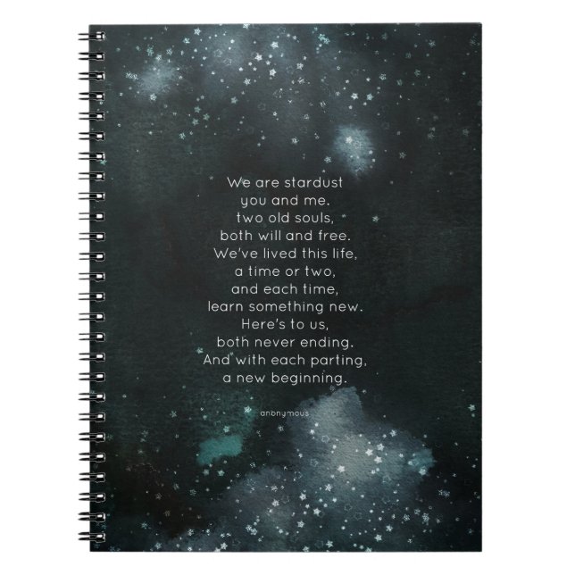 Caderno Espiral Somos o notebook Stardust (Frente)