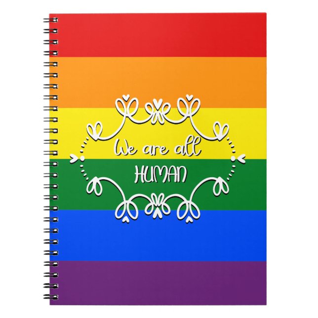 Caderno Espiral Somos Todos Meses do Orgulho LGBTQ Humano (Frente)