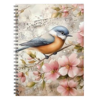 Caderno Espiral Songbird Pink Blossoms |