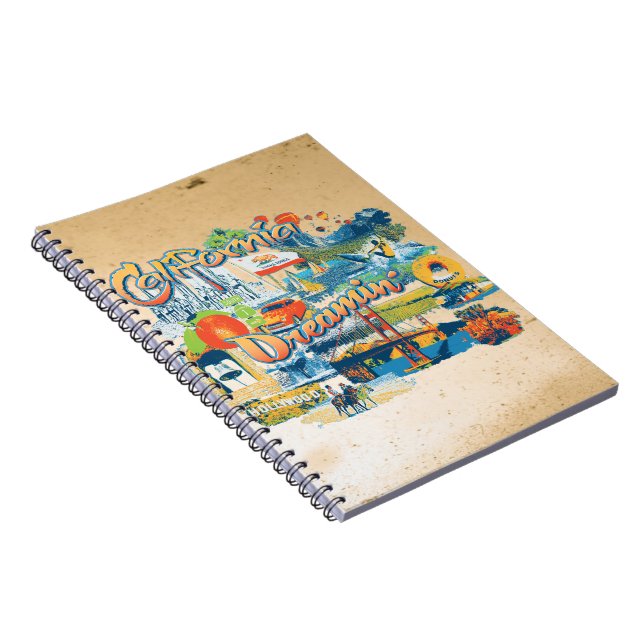 Caderno Espiral Sonhando com a Califórnia (Lado Direito)