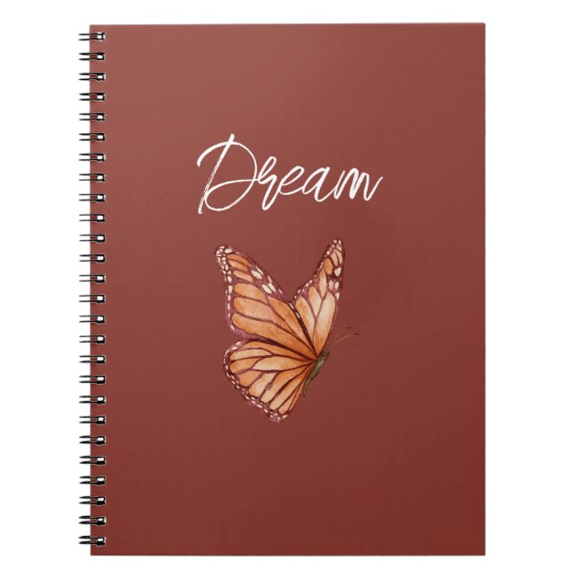 Caderno Espiral Sonho da Borboleta Laranja (Frente)