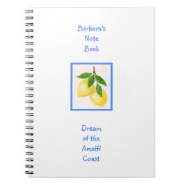 Caderno Espiral Sonho da Costa Amalfi PERSONALIZADO