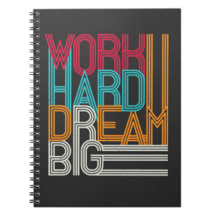 Caderno Espiral Sonho de duro de Trabalho Grande Design