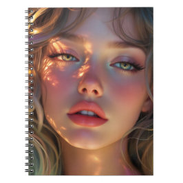 Caderno Espiral Sonho de ouro - Retrato Angélico Radiante