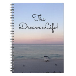 Caderno Espiral Sonho de Vida ao Nascer do Sol na Praia