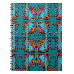 Caderno Espiral Sonho do emblema das borboletas