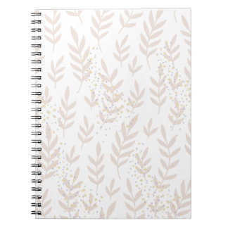 Caderno Espiral Sonho Floral Elegante: Delicado Padrão Folheto