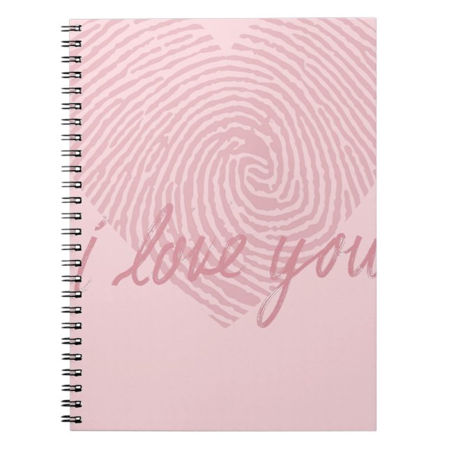 Caderno Espiral SONHO ROSA | Eu Te Amo (Frente)
