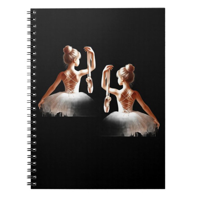 Caderno Espiral "Sonhos Ballerina - Notebo Espiral da Dança da Águ (Frente)