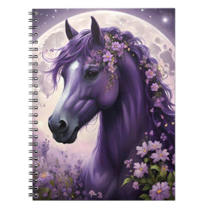 Caderno Espiral "Sonhos Bloqueadores: O Cavalo da Fantasia Floral