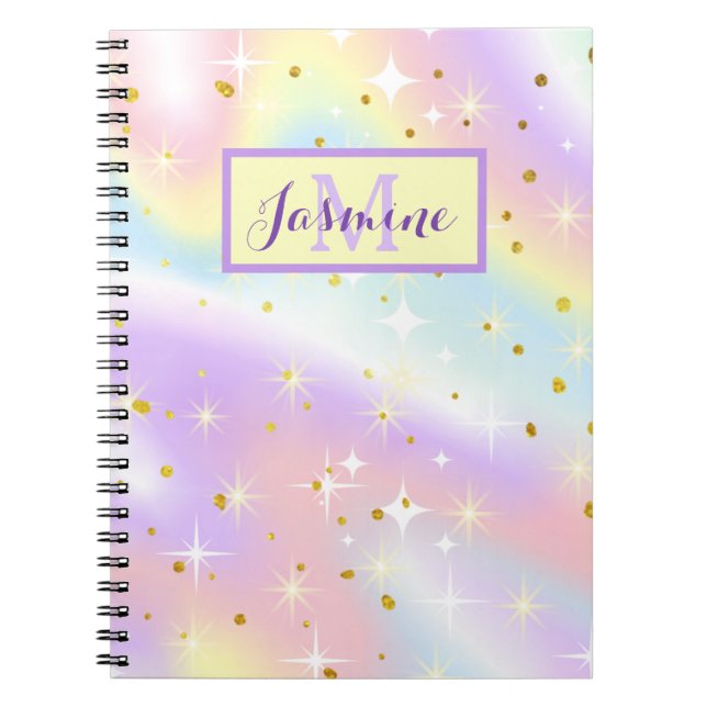 Caderno Espiral Sonhos de Aquarela Pastel - Personalizados (Frente)