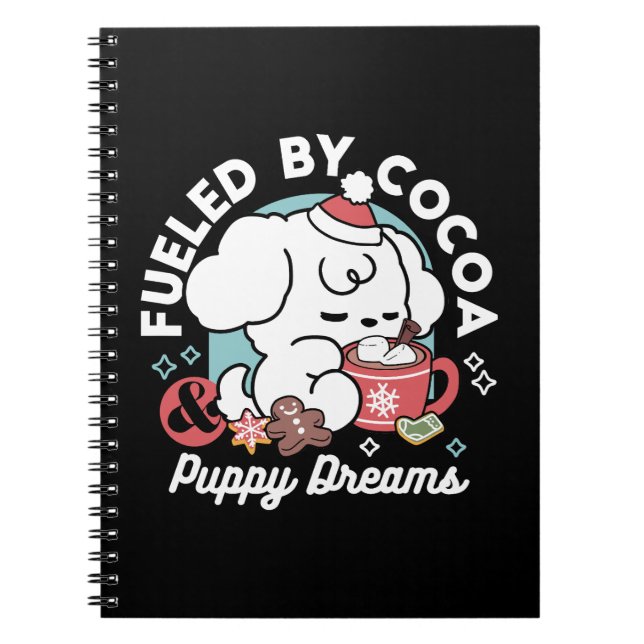 Caderno Espiral Sonhos De Bolachas Cozy - Chocolate Quente e Natal (Frente)