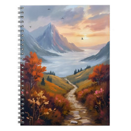 Caderno Espiral Sonhos Diurnos de Outono | Paisagem de Montanha de