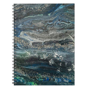 Caderno Espiral Sonhos do notebook de pintura do abstrato Ocean'20