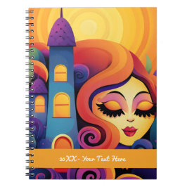 Caderno Espiral Sonhos Sunset Serena Coloriana 7 de 8