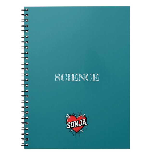 Caderno Espiral Sonja Coração Turquesa (Frente)