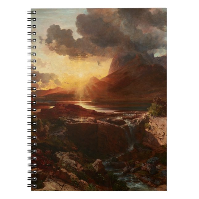 Caderno Espiral Sonnenuntergang am Hintersee em Berchtesgaden (Frente)