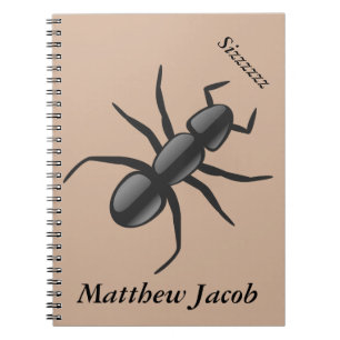 Caderno Espiral Sons de pensamento da formiga do sizzzzzz da