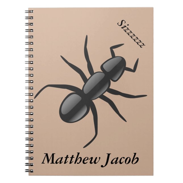 Caderno Espiral Sons de pensamento da formiga do sizzzzzz da (Frente)
