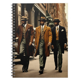 Caderno Espiral Sophisticated Harlem Renaissance Gentlemen