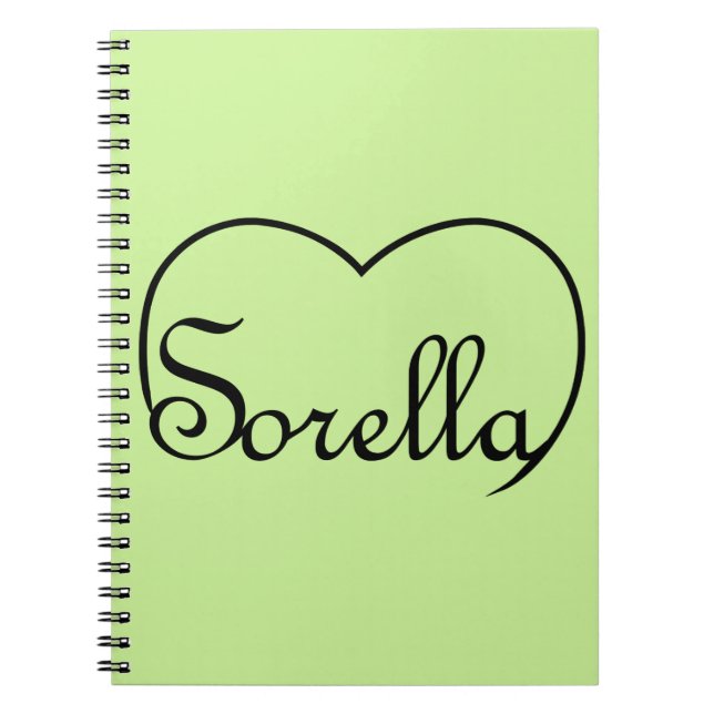 Caderno Espiral Sorella Irmã Italiana (Frente)