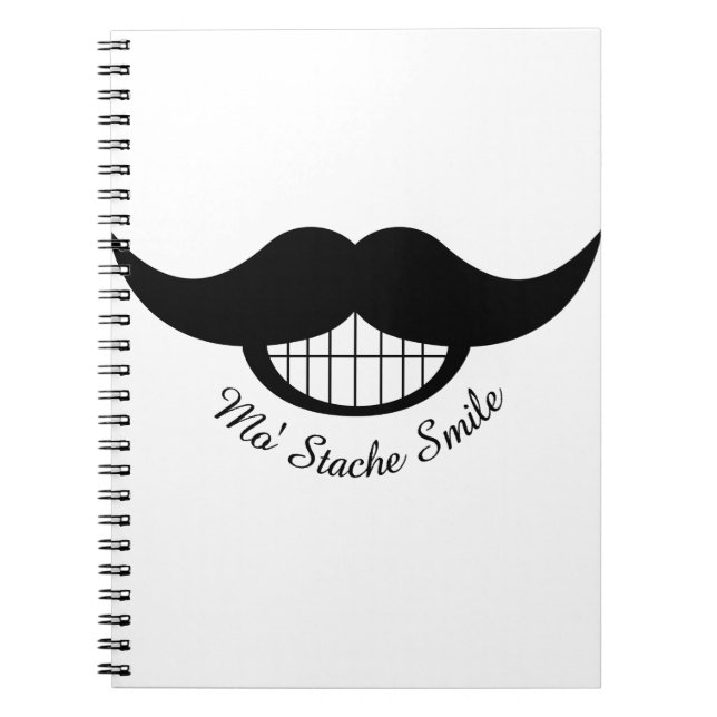 Caderno Espiral Sorriso de bigode (Frente)