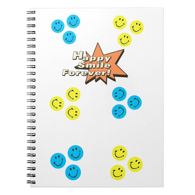Caderno Espiral Sorriso Feliz Para Sempre (Frente)