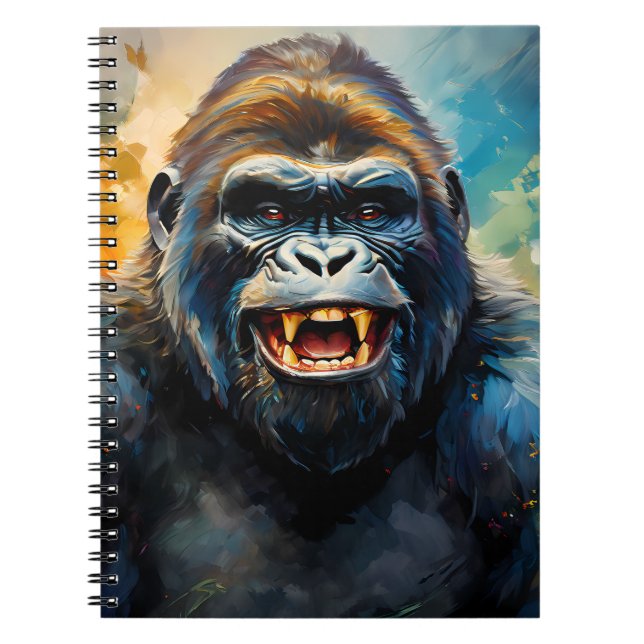 Caderno Espiral Sorriso Grande de Gorilla (Frente)