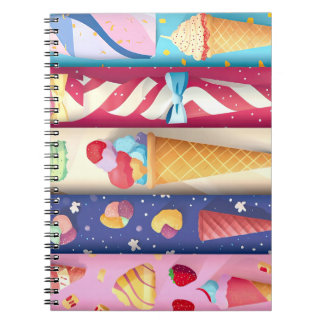 Caderno Espiral Sorvete
