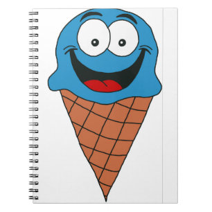 Caderno Espiral Sorvete azul