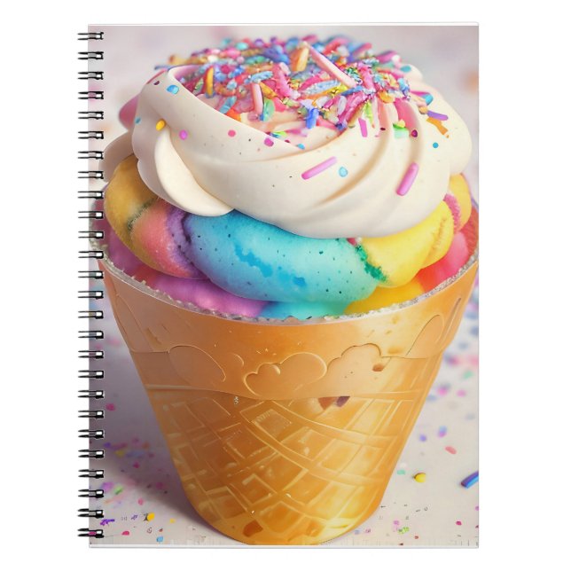 Caderno Espiral Sorvete Cone Sprinkles (Frente)