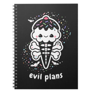 Caderno Espiral Sorvete de Grunge Pastel