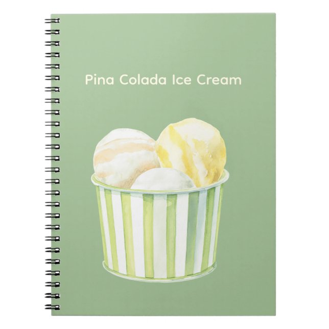 Caderno Espiral Sorvete de Pina Colada (Frente)
