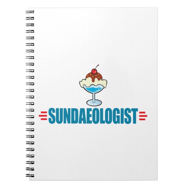 Caderno Espiral Sorvete Engraçado Sundae (Frente)