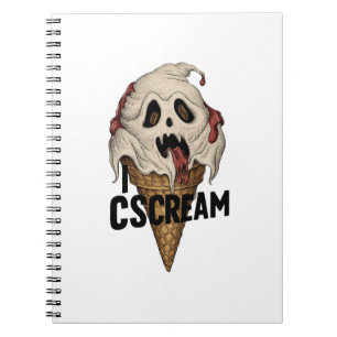 Caderno Espiral Sorvete fantasma fantasma "I CSCREAM"