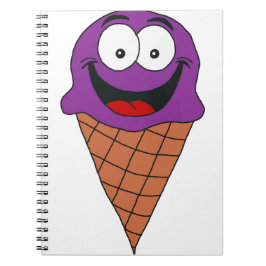 Caderno Espiral Sorvete roxo