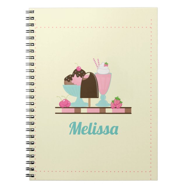 Caderno Espiral Sorvete Sundae Summery Treats (Frente)