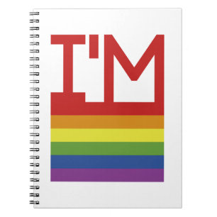 Caderno Espiral Sou Gay Sinalizador arco-íris