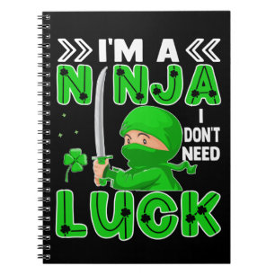 Caderno Espiral Sou Ninja, não preciso de Rua de sorte.